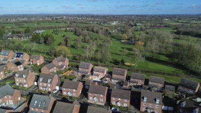 Drone photo of a property for sale in Hinckley